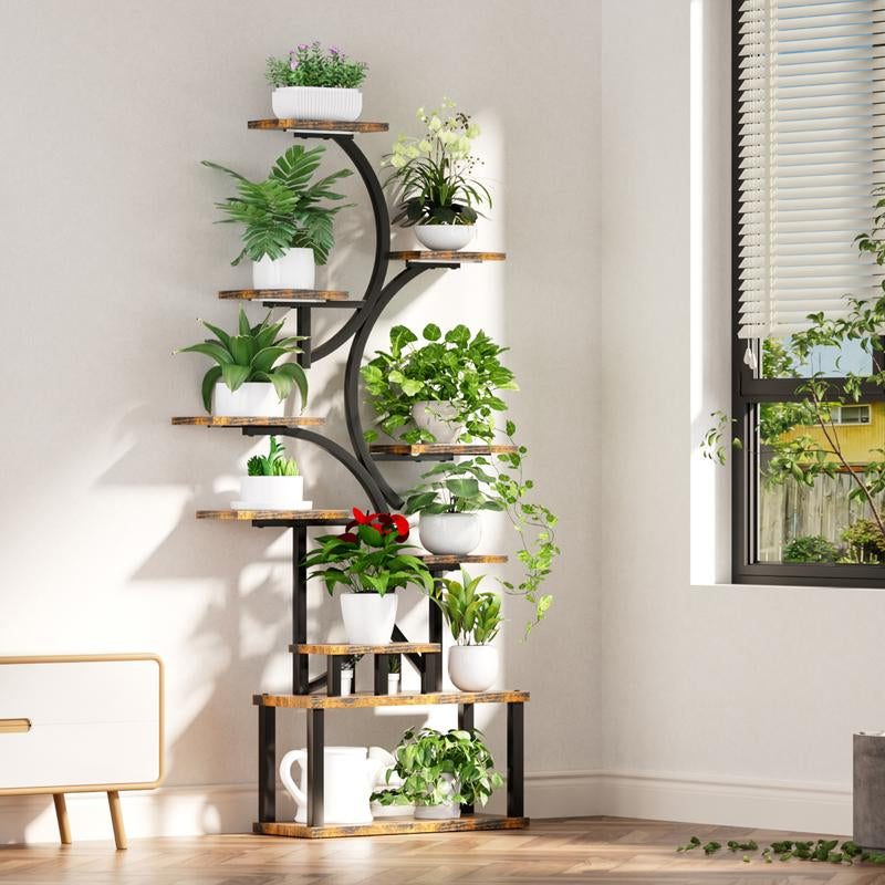 68.5" Tall 10-Tier Plant Stand with 5 Grow Lights