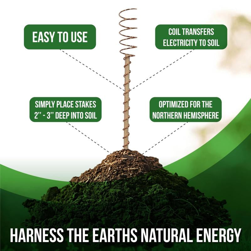 Gardening Copper Coil Antennas Stakes