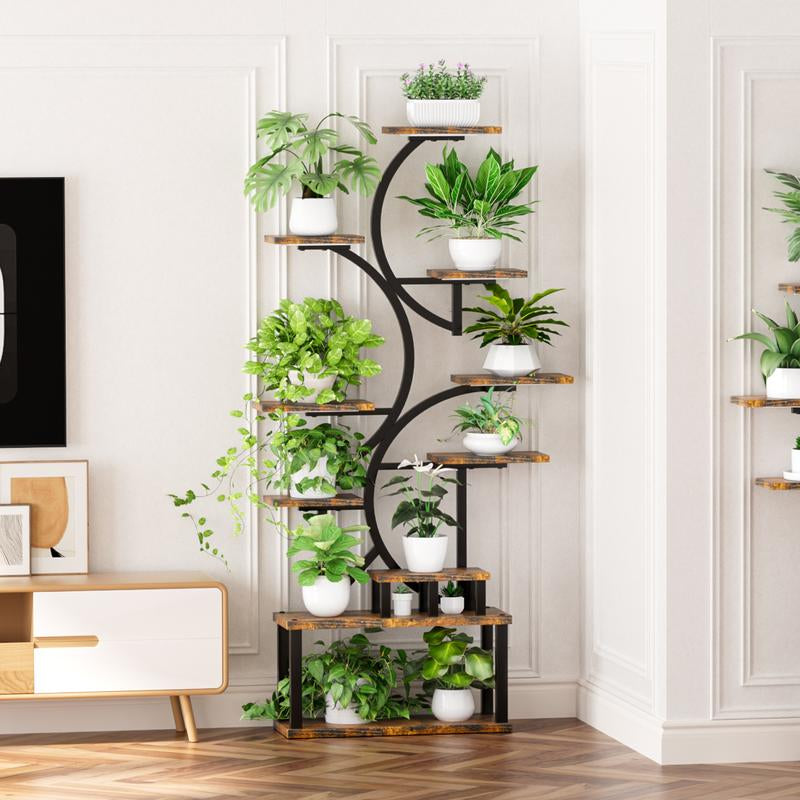 68.5" Tall 10-Tier Plant Stand with 5 Grow Lights