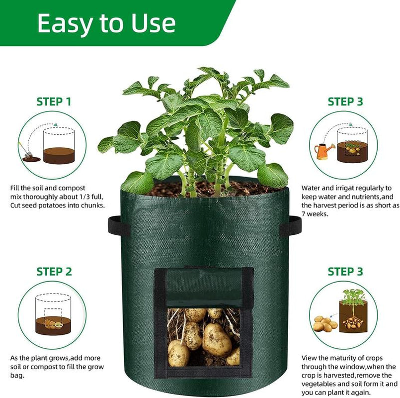 3-Pack 10 Gallon Potato Grow Bags