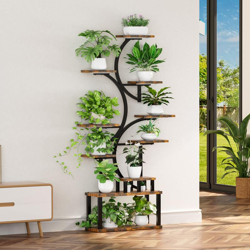 68.5" Tall 10-Tier Plant Stand with 5 Grow Lights