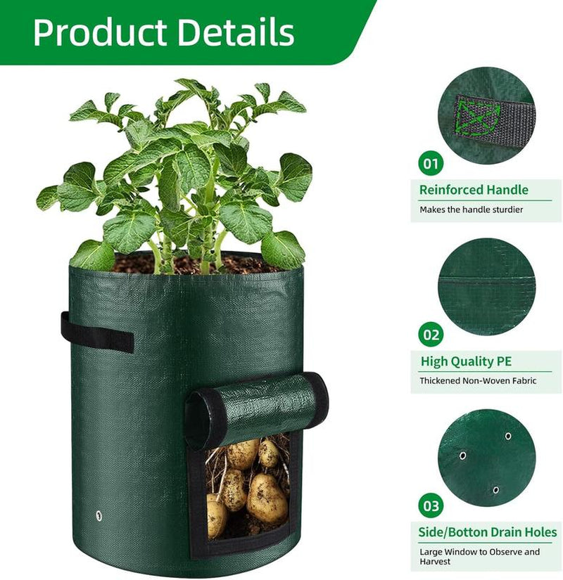 3-Pack 10 Gallon Potato Grow Bags
